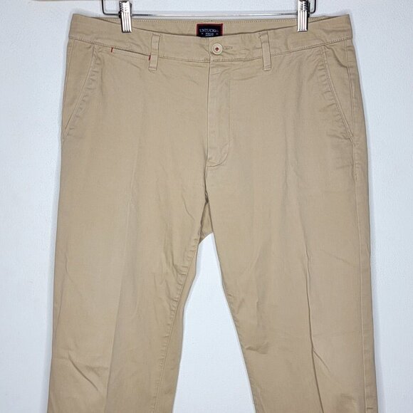 UNTUCKit 34 x 32 Tan Relaxed Fit Khaki Straight Leg St. Clair Men's Pants - Picture 3 of 5
